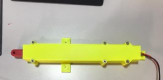 Attuatore lineare 110 mm con motore dc da 16mm in stampa3D Attuatore lineare 110 mm con motore dc da 16mm stampa3d