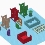 Download da stampare in 3D – Nastro trasportatore prototipo didattico da programmare Motore DC tinkercad