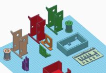 Download da stampare in 3D – Nastro trasportatore prototipo didattico da programmare Motore DC tinkercad