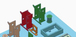 Nastro trasportatore prototipo da stampare in 3D didattico da programmare come si preferisce. tinkercad