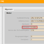 F.A.Q. – Come leggere in TIA Portal la versione firmware di S7-1200/S7-1500 ed ET 200 e cosa significano i singoli caratteri della versione?