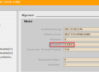 F.A.Q. – Come leggere in TIA Portal la versione firmware di S7-1200/S7-1500 ed ET 200 e cosa significano i singoli caratteri della versione?