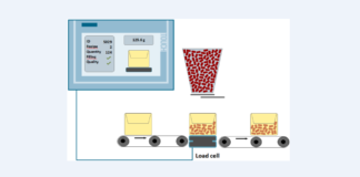 ESEMPIO APPLICATIVO: Impianto controllo qualità mediante pesatura, controllo e report su HMI Comfort con SIMATIC S7-1200