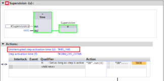 La condizione di monitoraggio come Supervisione programmando in SFC-GRAPH in TIA Portal con S7-1500
