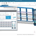 DigitalTwin sistema di trasporto a scaffali con F-TM ServoDrive, NX-MCD e HMI Unified PC – SINAMICS V90 o S120 – SCALANCE W788-1 e W774-1
