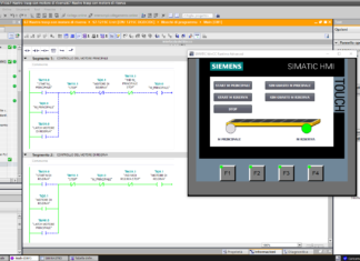 TUTORIAL ESERCIZIO – Nastro trasportatore con un motore di riserva TiaPortal PLC Siemens 1200 programmato in Ladder + HMI