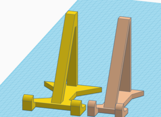 Download da stampare in 3D – Supporto portapannello V2 rinforzato per basi in legno