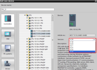 Dove è la versione firmware in Tia Portal per moduli CPU della S7-1200/S7-1500 ed ET 200 e cosa significano i singoli caratteri della versione?