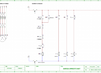 Marcia e arresto motore trifase schema cadesimu