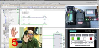 DEMO – Controllo G120 e PLC S7-1200 con la mano in Computer vision in Python con connessione opc-ua computer vision control G120 s7-1200 python opcua