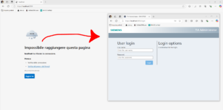 Risolvere l’errore “Pagina Non Disponibile” sul browser di Tia Administrator V3 per aggiornare Tia Portal tutorial error browser tia administrator