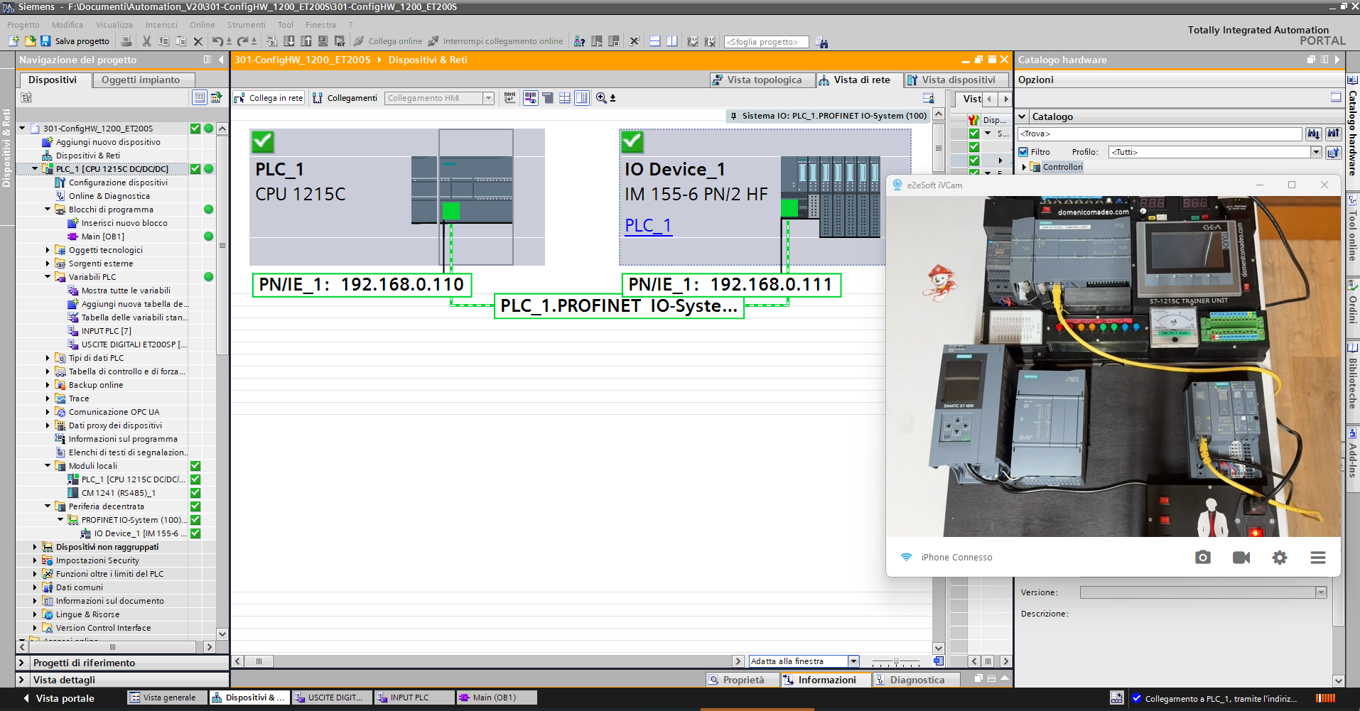 configurazione hardware plc 1200 con et200sp 01