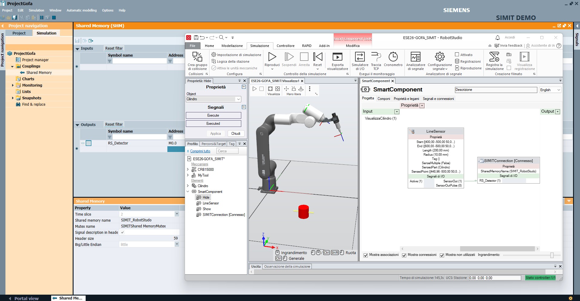 TUTORIAL01 Connessione SIMIT-RobotStudio SharedMemory