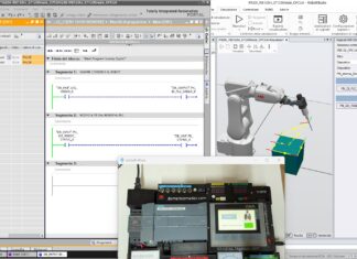 virtual commissioning con robotstudio comandato da plc e hmi reale