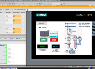 CORSO SCL13 Avviamento stella triangolo modalità macchina a stati PLC Siemens in Tia Portal V21 con HMI p2