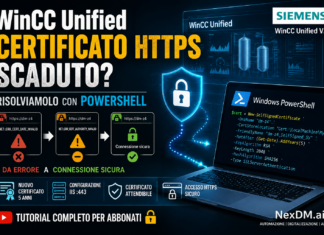 TUTORIAL – WinCC Unified SCADA V21: certificato HTTPS scaduto? Risolviamolo con PowerShell di Windows 𝗦𝗶𝗲𝗺𝗲𝗻𝘀 𝗪𝗶𝗻𝗖𝗖 𝗨𝗻𝗶𝗳𝗶𝗲𝗱 𝗦𝗖𝗔𝗗𝗔 𝗰𝗲𝗿𝘁𝗶𝗳𝗶𝗰𝗮𝘁𝗼 𝗛𝗧𝗧𝗣𝗦 𝘀𝗰𝗮𝗱𝘂𝘁𝗼