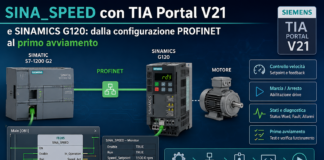 SINA_SPEED con TIA Portal V21 e SINAMICS G120: dalla configurazione PROFINET al primo avviamento