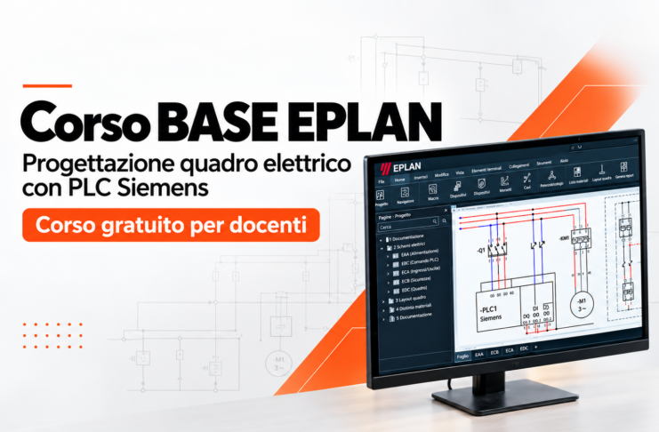 Corso base in presenza gratuito EPLAN per docenti tecnici: 16 ore di progettazione elettrica con PLC Siemens