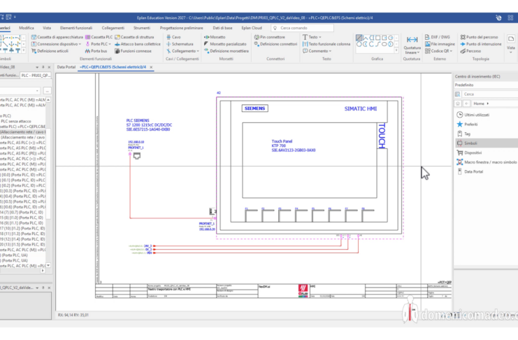 12 Corso EPLAN Education – HMI KTP700 Basic e collegamento PROFINET con PLC HMI EPLAN e PROFINET con PLC Siemens